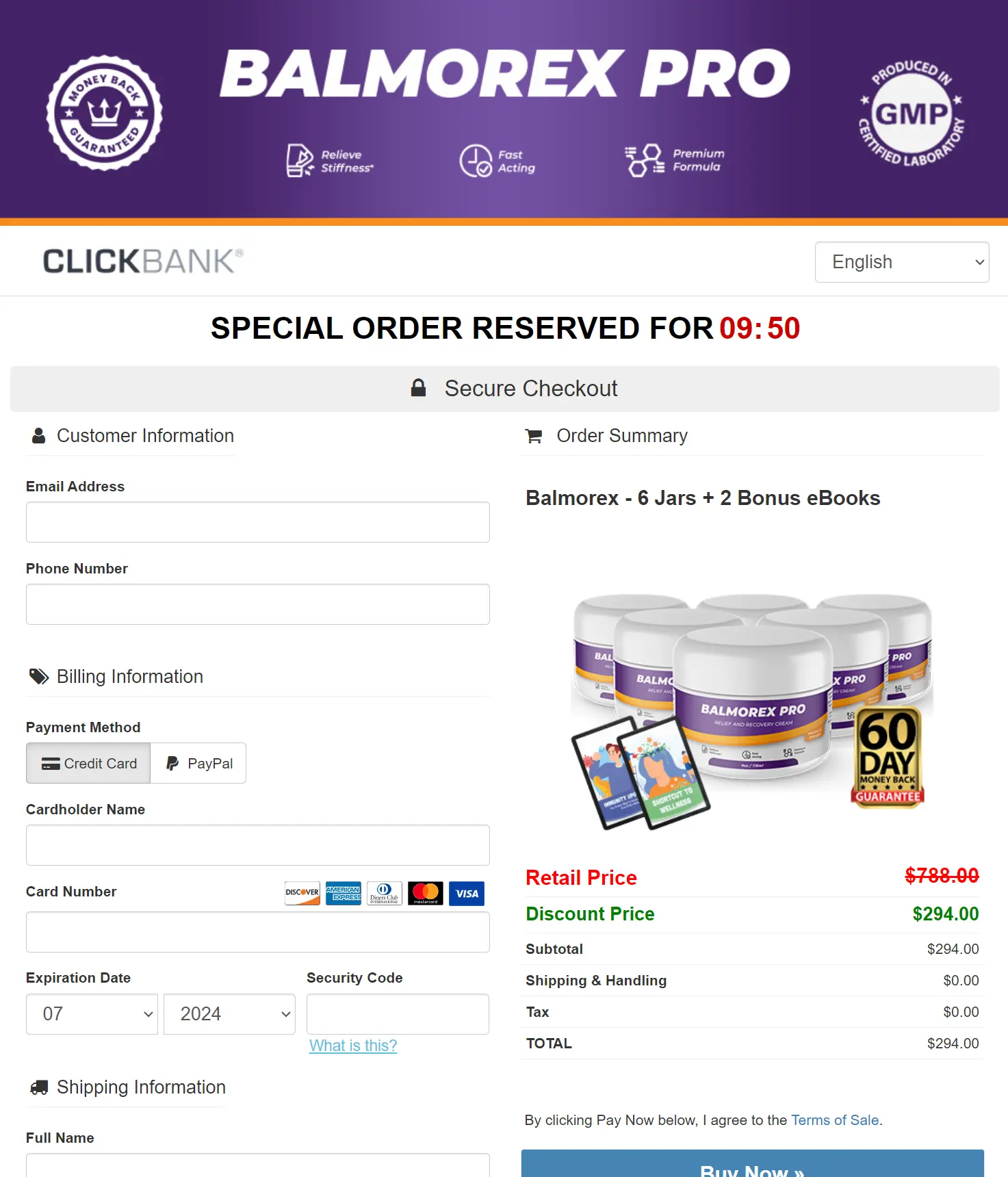 balmorex-pro-checkout-page